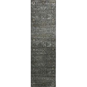 Radici USA Colosseo 2'2&quot x 7'7&quot Rectangular Fabric Rug in Gray