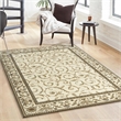 Radici USA Como Traditional Oriental Ivory Rectangular Polypropylene Area Rug 3'3