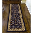 Radici USA Como Traditional Oriental Floral Blue Runner Polypropylene Rug 2'2