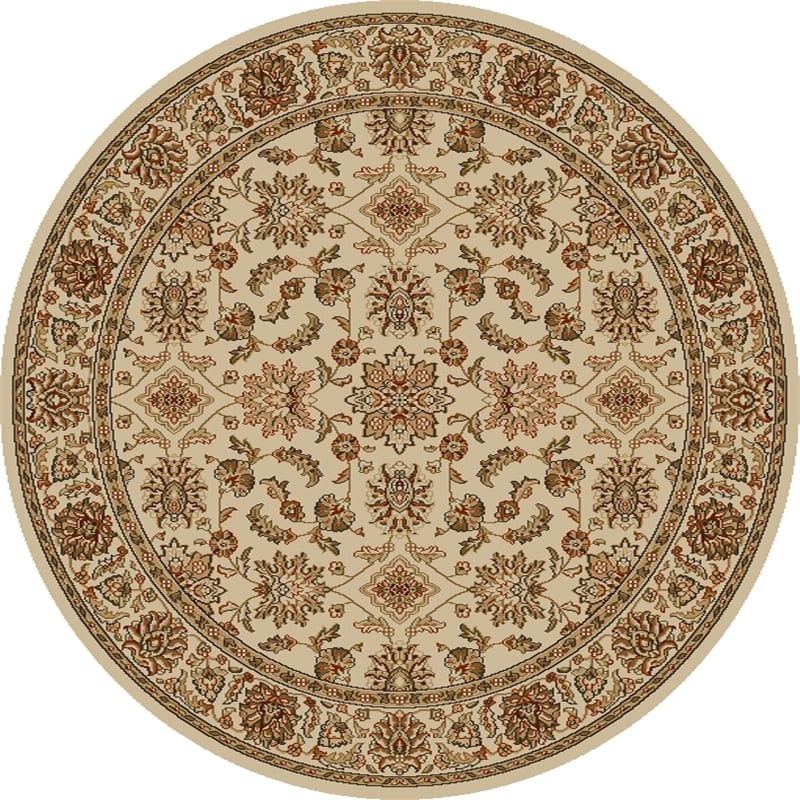 Radici USA Como Traditional Oriental Floral Ivory 5'3