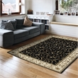 Radici USA Como Traditional Oriental Black Rectangular Polypropylene Area Rug 3'3