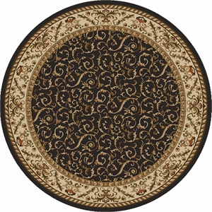 Radici USA Como 5'3&quot x 5'3&quot Circular Fabric Rug in Brown
