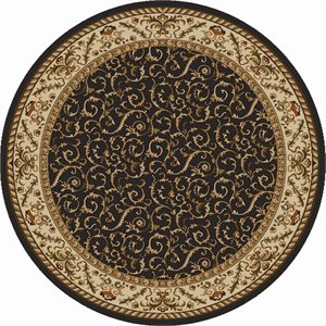 radici usa como 8' x 8' circular fabric rug in brown