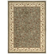 Radici USA Como Transitional Botanical Green Rectangular Polypropylene Area Rug 5'5