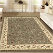 Radici USA Como Transitional Botanical Green Rectangular Polypropylene Area Rug 5'5