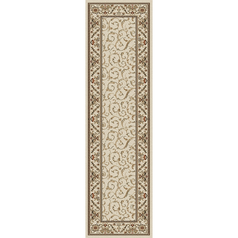 Radici USA Como Traditional Oriental Ivory Runner Polypropylene Rug 2'2