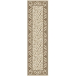 Radici USA Como Traditional Oriental Ivory Runner Polypropylene Rug 2'2