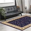 Radici USA Como Traditional Oriental Blue Rectangular Polypropylene Area Rug 5'5