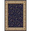 Radici USA Como Traditional Oriental Blue Rectangular Polypropylene Area Rug 7'9