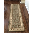 Radici USA Como Transitional Botanical Green Runner Polypropylene Rug 2'2