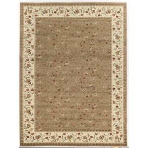 Radici USA Como Transitional Botanical Beige Rectangular Polypropylene Area Rug 7'9&quot x 11'
