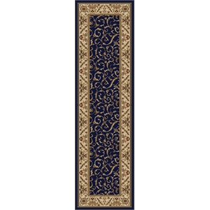 Radici USA Como Traditional Oriental Blue Runner Polypropylene Rug 2'2&quot x 7'7&quot