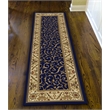Radici USA Como Traditional Oriental Blue Runner Polypropylene Rug 2'2