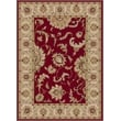 Radici USA Como Traditional Oriental Red Rectangular Polypropylene Area Rug 5'5
