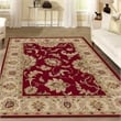 Radici USA Como Traditional Oriental Red Rectangular Polypropylene Area Rug 5'5