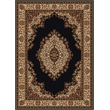 Radici USA Como Traditional Medallion Black Rectangular Polypropylene Area Rug 5'5