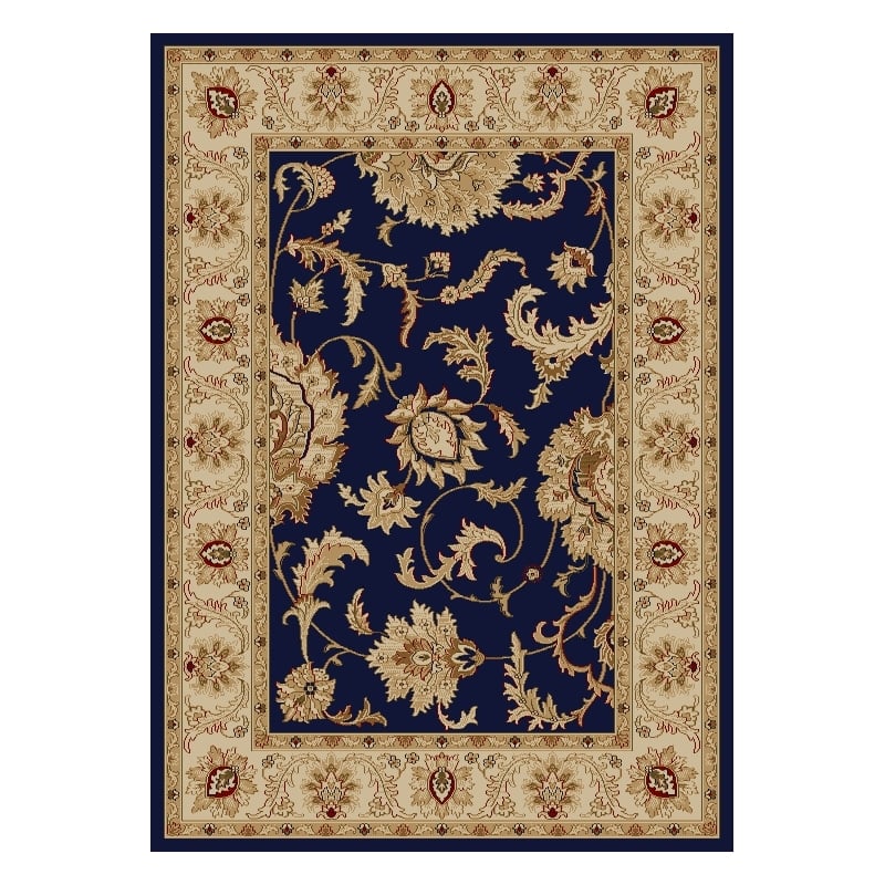 Radici USA Como Traditional Oriental Blue Rectangular Polypropylene Area Rug 3'3