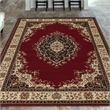 Radici USA Como Traditional Medallion Red Rectangular Polypropylene Area Rug 3'3