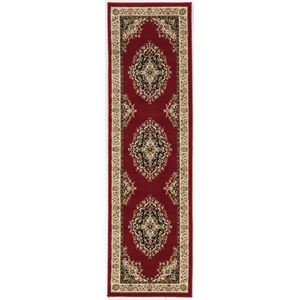 Radici USA Como Traditional Medallion Red Runner Polypropylene Rug 2'2&quot x 7'7&quot