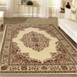 Radici USA Como Traditional Medallion Ivory Rectangular Polypropylene Area Rug 3'3