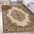 Radici USA Como Traditional Medallion Ivory Rectangular Polypropylene Area Rug 3'3