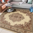 Radici USA Como Traditional Medallion Ivory Rectangular Polypropylene Area Rug 3'3