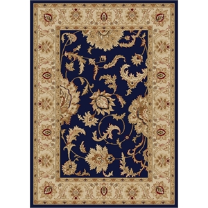 Radici USA Como Traditional Oriental Blue Rectangular Polypropylene Area Rug 7'9&quot x 11'