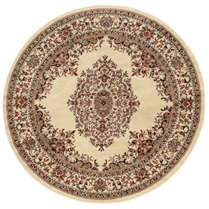 Radici USA Como Traditional Medallion Ivory 5'3&quot Round Polypropylene Area Rug