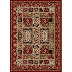 Radici USA Como Traditional Geometric Red Rectangular Polypropylene Area Rug 3'3&quot x 4'11&quot