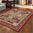 Radici USA Como Traditional Geometric Red Rectangular Polypropylene Area Rug 3'3