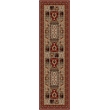 Radici USA Como Traditional Geometric Red Runner Polypropylene Rug 2'2