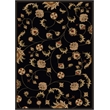 Radici USA Como Transitional Botanical Black Rectangular Polypropylene Area Rug 5'5