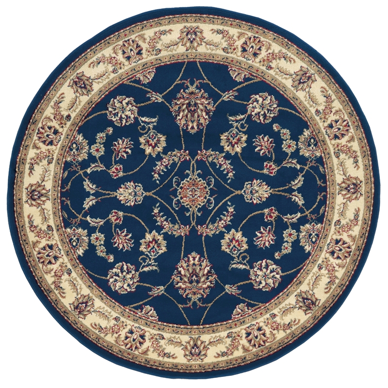 Radici USA Como 8' x 8' Circular Fabric Rug in Navy