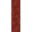 Radici USA Como Transitional Botanical Red Runner Polypropylene Rug 2'2