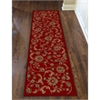 Radici USA Como Transitional Botanical Red Runner Polypropylene Rug 2'2