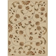 Radici USA Como Transitional Botanical Ivory Rectangular Polypropylene Area Rug 3'3