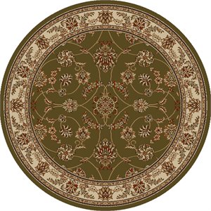 radici usa como 8' x 8' circular fabric rug in green