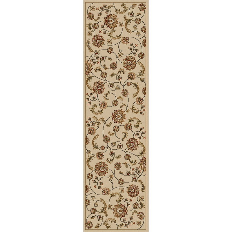Radici USA Como Transitional Botanical Ivory Runner Polypropylene Rug 2'2