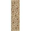 Radici USA Como Transitional Botanical Ivory Runner Polypropylene Rug 2'2