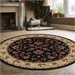 Radici USA Como 8' x 8' Circular Fabric Rug in Black