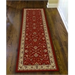 Radici USA Como Traditional Oriental Floral Red Runner Polypropylene Rug 2'2
