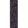 Radici USA Como Transitional Botanical Blue Runner Polypropylene Rug 2'2