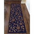 Radici USA Como Transitional Botanical Blue Runner Polypropylene Rug 2'2
