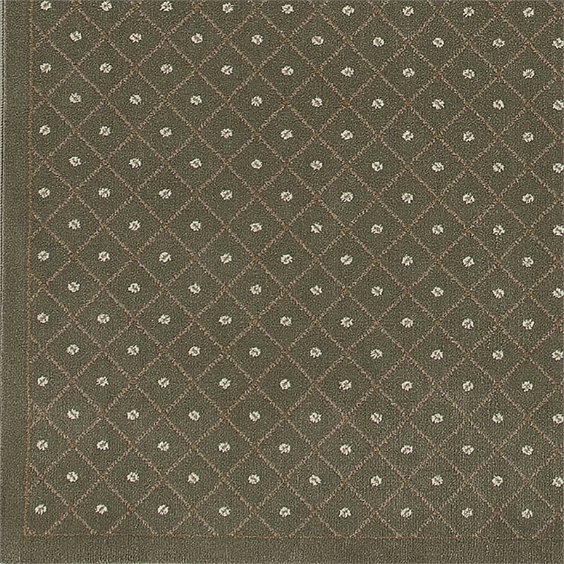 Como 782 Transitional Geometric 7'9 x 11' Polypropylene Area Rug in Sage Green
