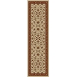 Radici USA Como Traditional Oriental Floral Ivory Runner Polypropylene Rug 2'2