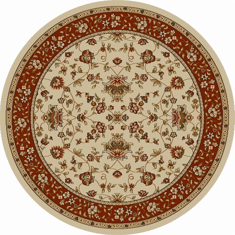 Radici USA Como Traditional Oriental Floral Ivory 5'3