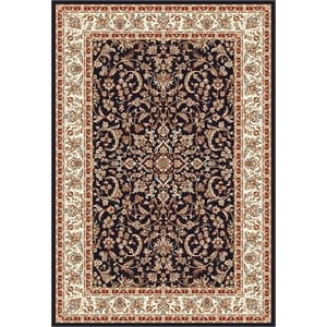 Radici USA Noble 3'3&quot x 5'4&quot Rectangular Fabric Rug in Black