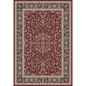 Radici USA Noble 3'3&quot x 5'4&quot Rectangular Fabric Rug in Burgundy Red