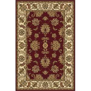 Radici USA Noble 3'3&quot x 5'4&quot Rectangular Fabric Rug in Burgundy Red
