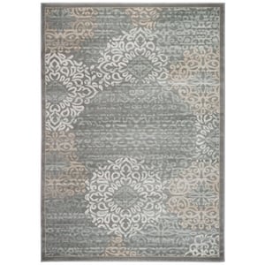 Radici USA Pisa Modern Transitional 3'3&quot x 4'11&quot Rectangular Polypropylene Area Rug in Gray